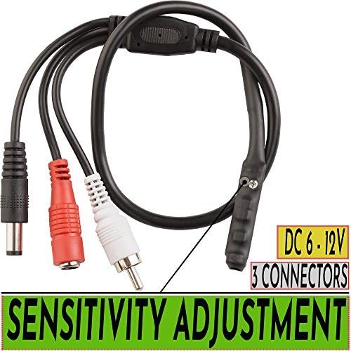 CCTV Microphone Security Microphone Audio Microphone (Black)