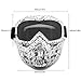 SPOSUNE Motorcycle Goggles Detachable Face Mask, ATV Dirt Bike Paintball Goggle Anti-Scratch UV400 Eyewear for Men Women