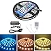 LED Strip Lights with Remote Waterproof RGBW Rope Light 16.4feet 300leds 5050SMD Color Changing Full Kit