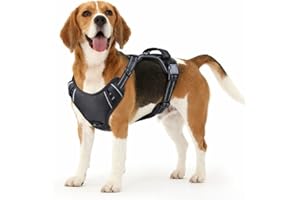 SK Depot® Dog Harness Medium Chest 19.1"-29.3" No-Pull Pet Harness with Leash Clips, Adjustable Soft Padded Dog Vest Harness,