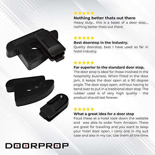 Doorprop Commercial Door Stop Patented Design Door Wedge Ideal for Hotels, Hospitals, Schools