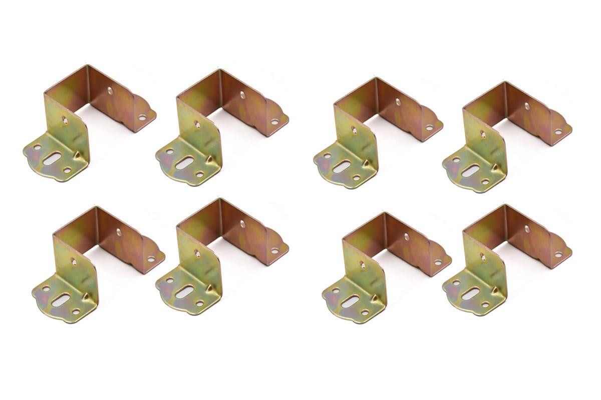 Photo 1 of FAFEFC 8pcs Hanging Buckle Bed Beam Wooden Square Bracket, Bed Corner Metal Bracket, Bed Hanging Corner Thickened Furniture Bed Hardware Accessories(S)