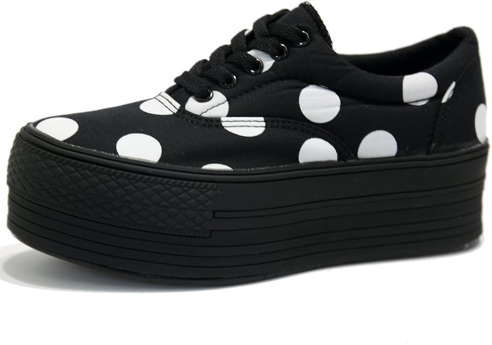 polka dot platform shoes