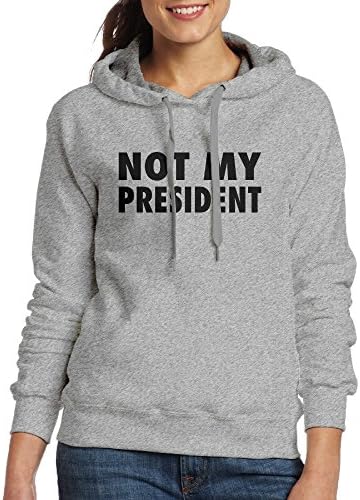 Women's Long Sleeve Cotton Hoodie Not My President.png SweatshirtAsh