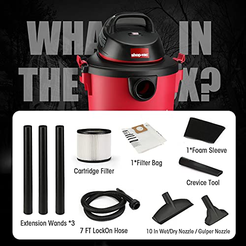 ShopVac 6 Gallon 3.0 Peak HP Wet Dry Vacuum, HeavyDuty Shop Vacuum