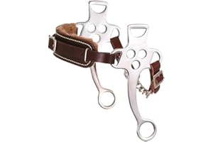 Kelly Silver Star Fleece Lined Hackamore - Assorted Chrome Plated - Horse