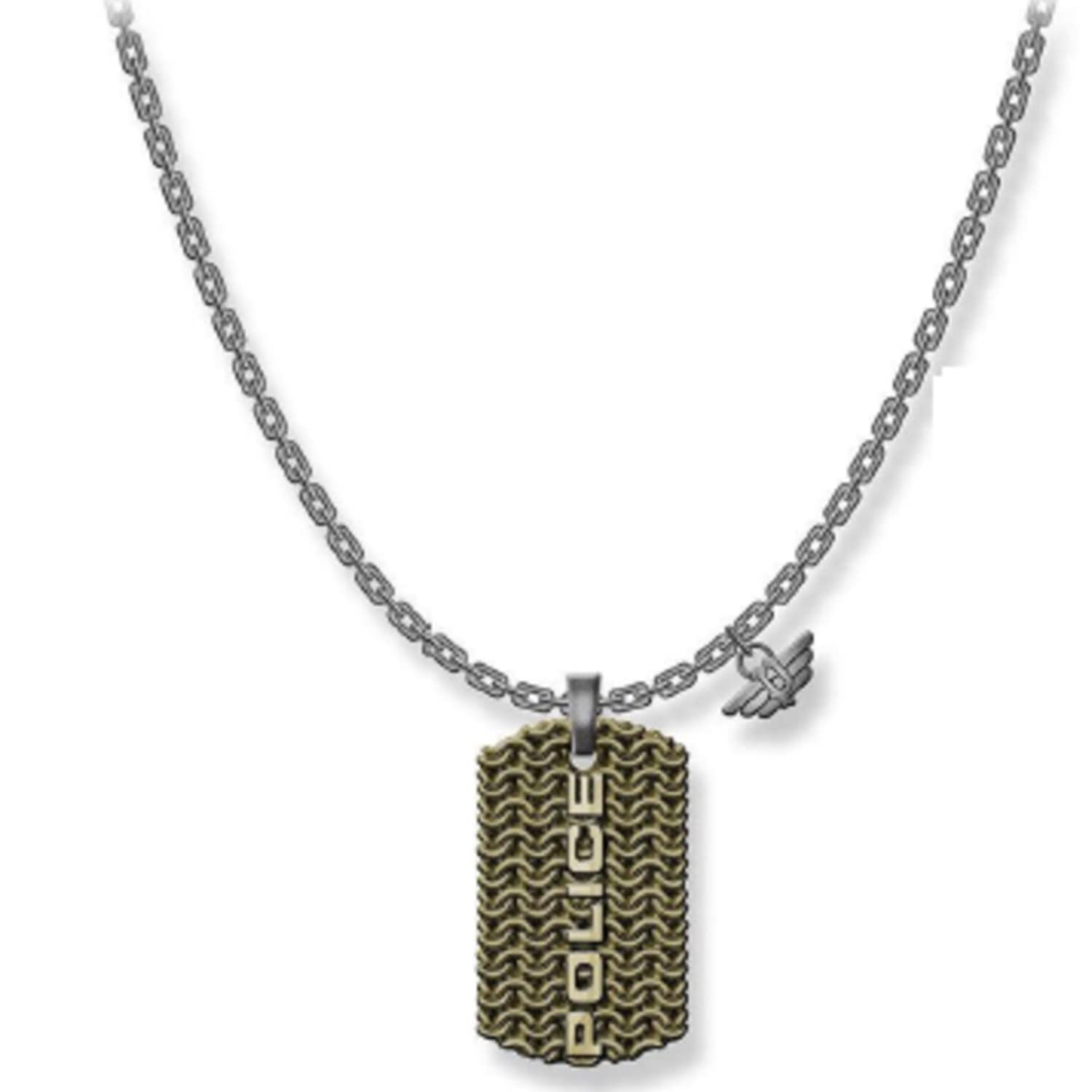 Police Men's Necklace Dog Tag Engawa PJ26565PSQG.03