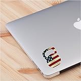 Kettlebell American flag skin laptop sticker