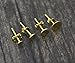 10 Pairs 14k Gold on Sterling Silver Earring Posts | 8mm Flat Board Glue On Post Setting W/Earnut Safety Clutches Backs SS277-8