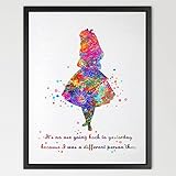 Dignovel Studios 8X10 Alice in Wonderland inspired Watercolor Print Archival Fine Art Print Nursery Wall Art Wall Decor Art Home Decor Wall Hanging N129
