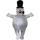 LaKimLin Inflatable Snowman Costume Christmas Halloween Party Outfit With Hat And Ciga Adult Suit