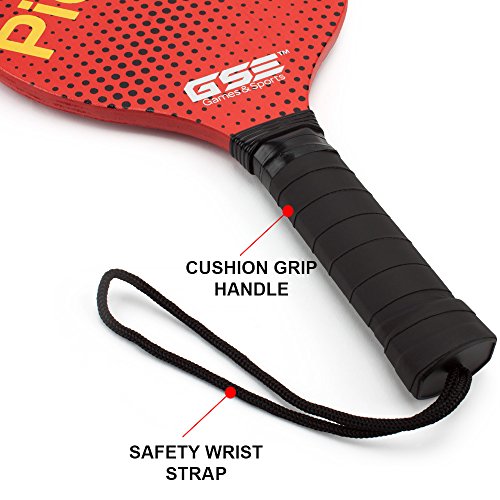 GSE Games & Sports Wooden Pickleball Paddle Set (4 Paddles + 6 Balls) - Thumbnail 3