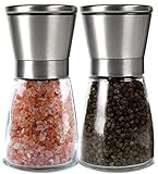 Inspero Trading Adjustable Coarseness Salt and Pepper Grinder Set