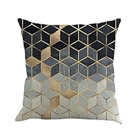 Vibola Abstract Geometry Painting Linen Vintage Home Decor Pillow Case Sofa Waist Throw Cushion Cover Home Decor (A)