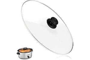 6 Quart Oval Glass Lid Compatible with Hamilton Beach Slow Cooker 33665G, Crock Pot Replacement lid, Slow Cooker Crock Pot Li