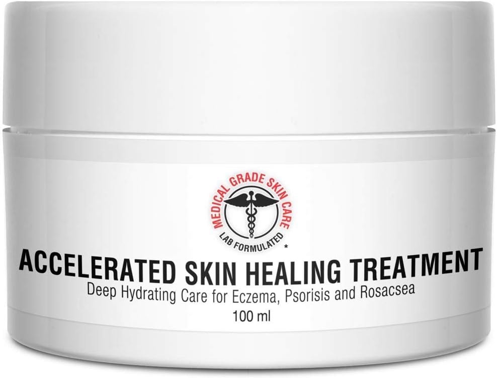 Eczema, Rosacea, Dermatitis, and Psoriasis Cream - Medical Grade Accelerated Skin Healing Treatment, Deep Hydrating Skin Lotion, Instant Skin Relief: Health & Personal Care