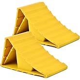 TIMESETL 2 Pack Wheel Chocks, Tire Chocks Trailer Wheel Stopper Tire Stopper, Hard Plastic Wheel Chocks With Handles for, RV,