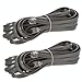 RJ12 Straight for Data Modular Cable 25 Feet Silver – 2 Pack