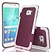 Galaxy S6 Edge Case, TILL(TM) Ultra Slim 3 Color Hybrid Impact Anti-slip Shockproof Soft TPU Hard PC Bumper Extra Front Raised Lip Case Cover for Samsung Galaxy S6 Edge S VI Edge G925 [Wine]