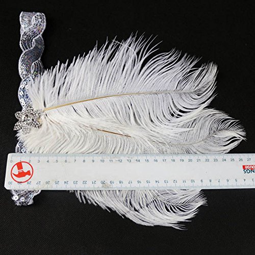 DJHbuy Wedding Cocktail Party Feather Sequins Headband 1920s Gatsby Flapper Hairband - Image 6