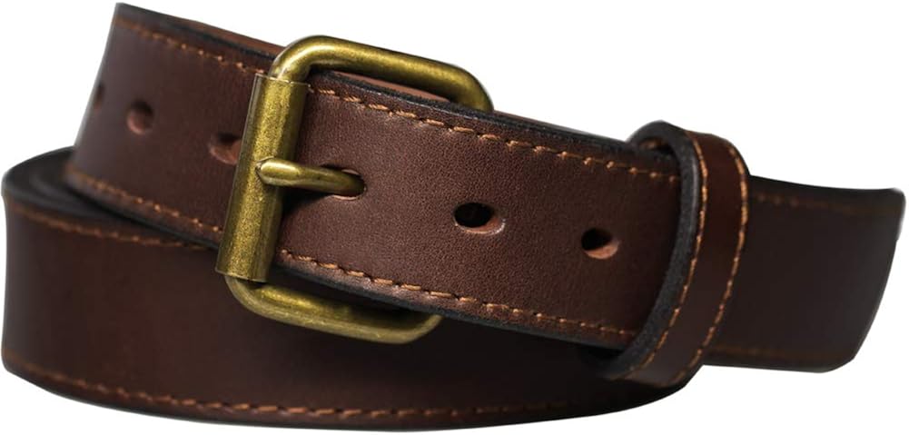Kmioc Concealed Carry CCW Leather Gun Belt 1 1/2 inch 100% Full Grain Thick Leather Belt for Gun Carry : Clothing