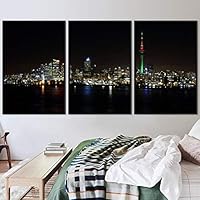 3 Piece Framed Canvas Wall Art City Illuminations Canvas Prints Home Artwork Decoration for Living Room,Bedroom - 16
