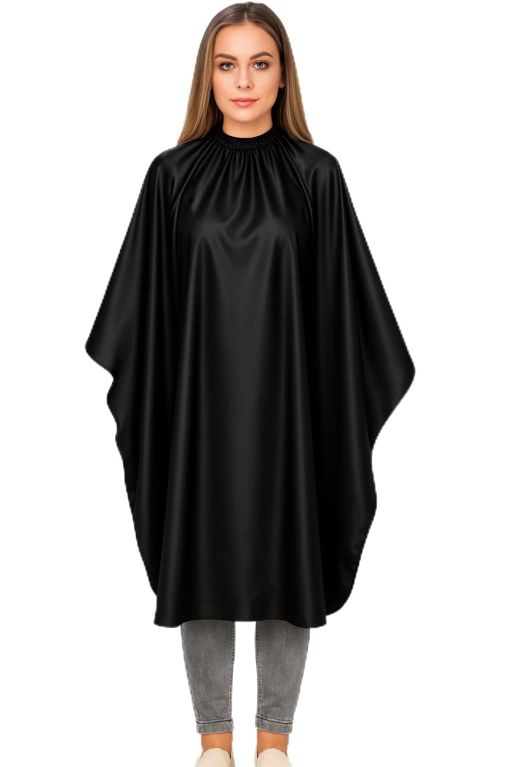 IC-collection Colouring Cape with Press Stud Fastening 145 x 110 cm, black, 145x110 cm