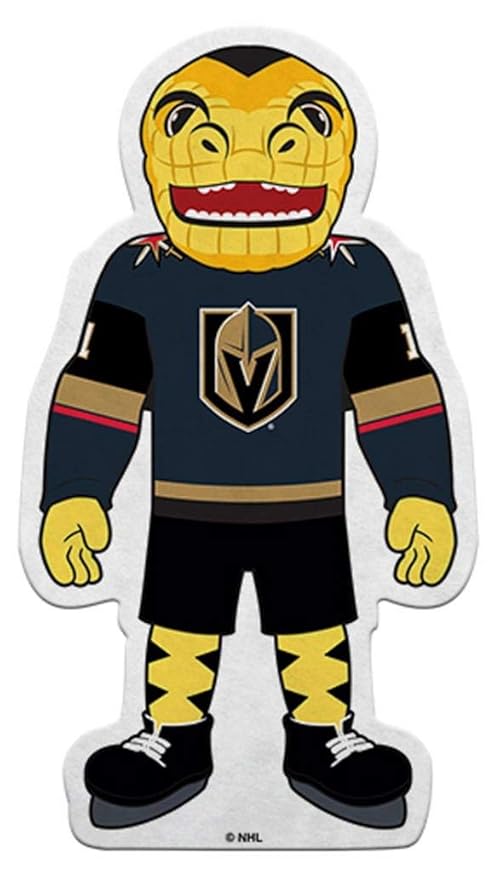 Rico Industries NHL Vegas Golden Knights Mascot Shape Cut Pennant - Home and Living Room Décor - Soft Felt EZ to Hang