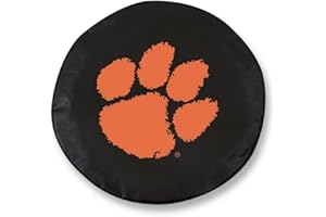 HOLLAND BAR STOOL CO. Holland Bar Stool TCYClmsonBK-32 1/4 x 12 Clemson Tire Cover-Black