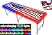 PartyPong 8-Foot Professional Beer Pong Table w/Cup Holes, LED Lights & Pong Balls - America Edition