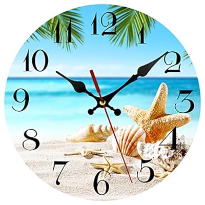 AMZBSR Silent Non-Ticking Wooden Decorative Round Wall Clock Quality Quartz Battery Operated Wall Clocks Vintage Country… 51RuIFGsRfL