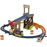 Thomas & Friends Motorized Toy Train Set Diesel’s Lift & Load Construction with Track & Cargo for Preschool Kids Ages 3+ Year