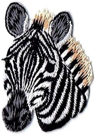 Wild Zebra Head - Iron-On Applique Patch #WAFN