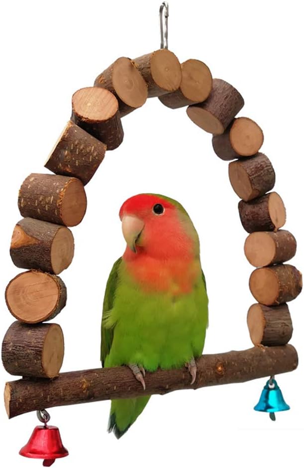 Treats Birds Zher Lu Parrot Toys Ladder Hammock Swing For Parrot Macaw African Grey Budgie Cockatoo Bell Chew Toys 1 Agreena Com