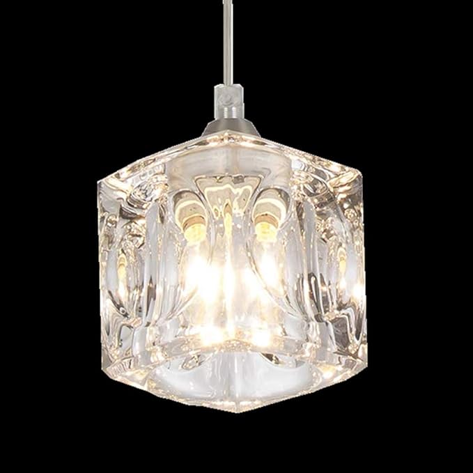 Glorious Home Elegant Ice Cube Glass Lampshade Ceiling Pendant Light