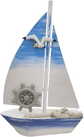 Besportble Holz Segelboot Dekor Mini Segelschiff Ornamente