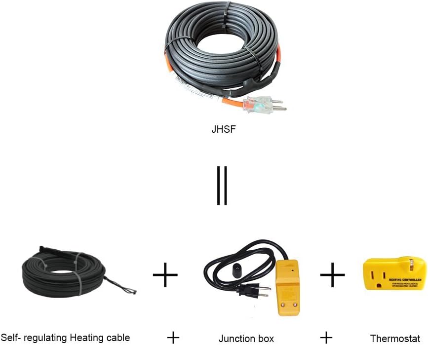 HEATIT JHSF 24-feet 120V Regulating Pre-assembled Pipe Cable - - 