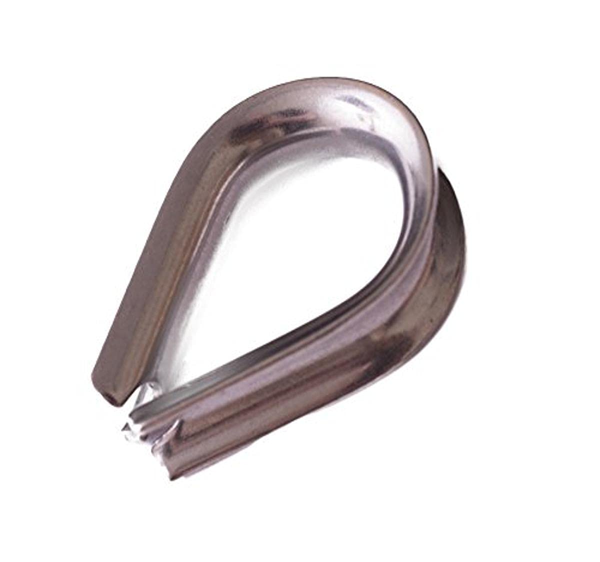 Merriway BH04994 (2 Pcs) Wire Rope Thimbles, M4 (5/32 inch) A2 316 Marine Grade Stainless Steel - Pack of 2 Pieces