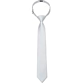 Enlision Boys Ties Solid Color Pre-Tied Kids Necktie for Age 8-12 Adjustable Woven Formal Kids Tie Wedding School Graduation