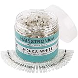 Haisstronica 400PCS White Solder Seal Wire Connectors,Waterproof Wire Connectors, Insulate Heat Shrink Butt Connectors for Watercraft,Electrical,Electronics 26-24