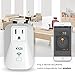 KMC WiFi Smart Plug Mini Outlet,Timing Switch Energy Monitoring Smart Socket,No Hub Required,Remote Control Light Switch,Compatible with Alexa