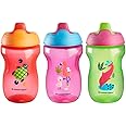 Tommee Tippee Sippee Cup, 10oz, Sippee Trainer Cup for Babies 9 Months+, Red, Purple and Green, 3 Count