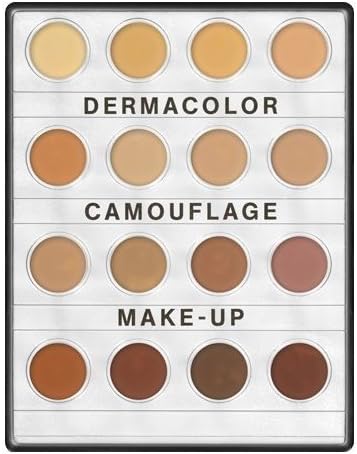Kryolan 71006 Dermacolor Camouflage Mini palette, 16 Colors. 3 Color Variations (MEDIUM, Nr.1, Nr. 2) (Nr. 1)
