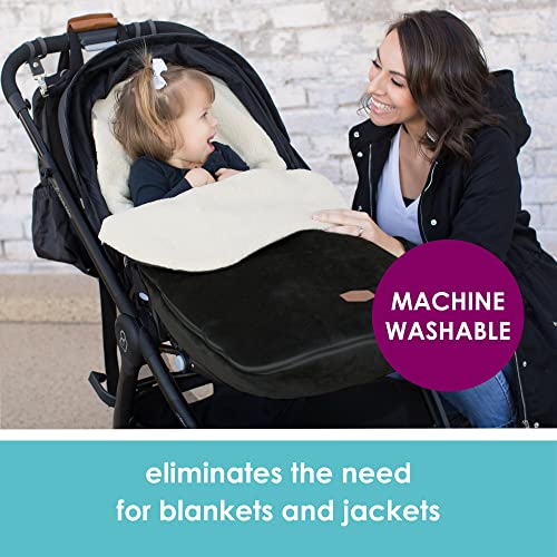 JJ Cole Bundle Me Sherpa-Lined Toddler Car Seat Cover and Bunting