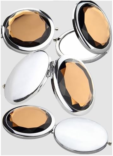 Amazon Co Jp キャラメル色 癒し の コンパクトミラー 拡大鏡付き 両面 鏡 オリジナルベロア巾着袋付き ミラー アクセサリー ジュエリーミラー 手鏡 ホビー