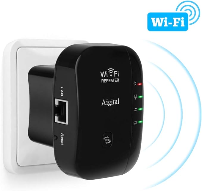 Aigital WiFi Extender, 2.4G Wireless Booster for Home 300Mbps