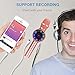 BONAOK Wireless Bluetooth Karaoke Microphone with Dynamic LED Light, Portable Handheld Karaoke Mic with Magic Voice Home Party Birthday Boys Girls Adults All Ages(Rose Gold)