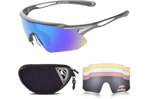 HUBO SPORTS Cycling Glasses, TR90 Unbreakable Frame Polarized Anti-UV400 Sports Sunglasses