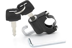 Yctze Bicycle Helmet Lock Universal Motorcycle Helmet Lock Motorcycle Anti Theft Helmet Lock with 2 Keys Aluminum Alloy Secur
