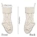 LimBridge Christmas Stockings, 6 Pack 15 inches Small Size Cable Knit Knitted Xmas Rustic Personalized Stocking Decorations for Family Holiday Season Decor, Cream or Burgundy